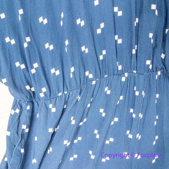 Eloquii blue romper white geometric print, women plus size 22 - Picture 8 of 14